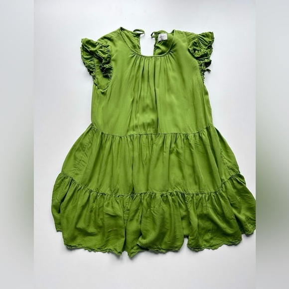 ARITZIA Wilfred green Sidonie Dress tiered mini size xs - Picture 1 of 8